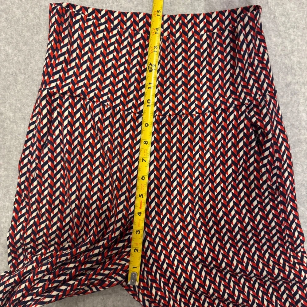 Cabi Women Red Culotte Geometric Print Wide Leg Ponte‎ Pants Small Palazzo